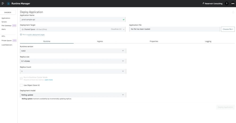 MuleSoft RuntimeManager
