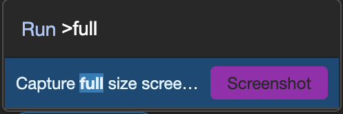 Capture full size screenshot を実行