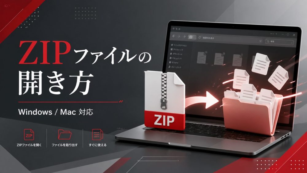 ZIPファイルの解凍方法をやさしく解説。はじめてでも迷わず開けます。